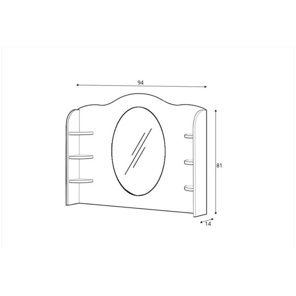 August Grove Nolanville Desk Hutch With Mirror Wayfair.co.uk